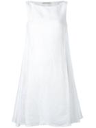 Stefano Mortari Flared Dress, Women's, Size: 40, White, Linen/flax