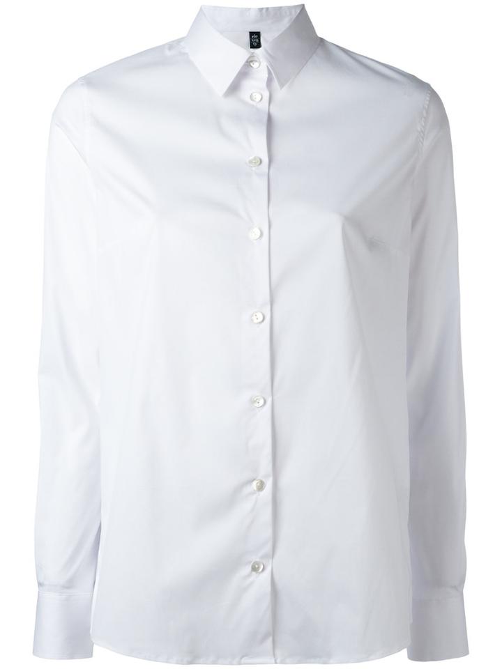 Eleventy Classic Shirt, Women's, Size: 46, White, Cotton/polyester/spandex/elastane