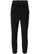 Dolce & Gabbana Cropped Trousers, Women's, Size: 40, Black, Spandex/elastane/acetate/viscose