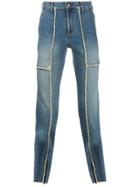 Undercover Panelled Raw Trim Skinny Jeans - Blue