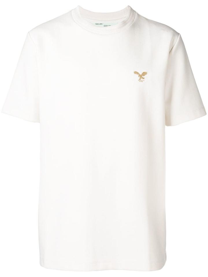 Off-white Gold Eagle Embroidered T-shirt