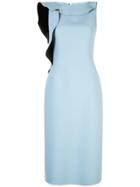 Jason Wu Collection Ruffled Neck Dress - Blue
