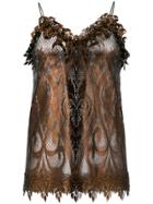 Marco De Vincenzo Leaf Trim Top - Brown