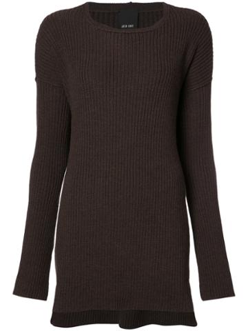 Josh Goot - Ribbed Detail Jumper - Women - Wool - M, Brown, Wool