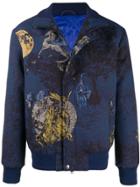 Etro Bomber Jacket With Embroidery - Blue