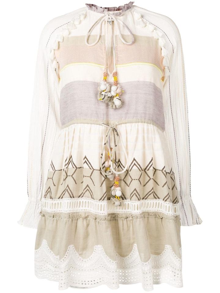 Hemant And Nandita Mana Mixed Print Dress - Neutrals