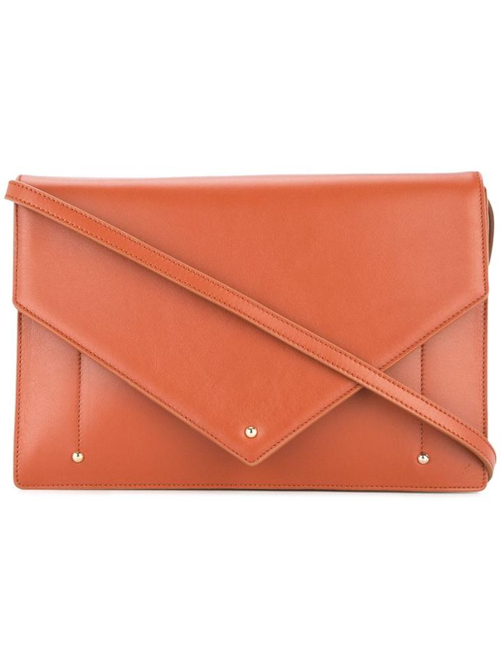 Sara Battaglia Envelope Clutch Bag - Brown