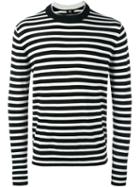 Ps By Paul Smith Striped Crew Neck Jumper, Men's, Size: Medium, White, Merino