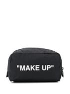 Off-white Quote Print Wash Bag - Black
