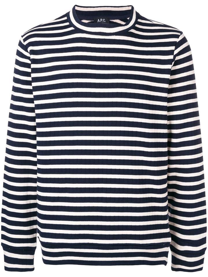 A.p.c. Striped Sweatshirt - White