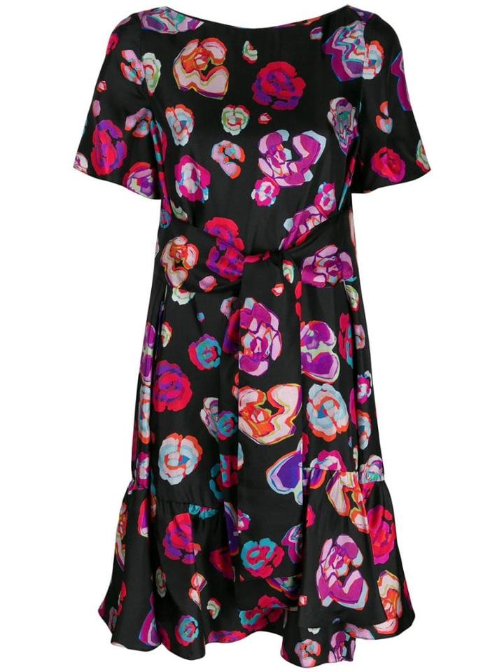 Emporio Armani Floral Print Day Dress - Black