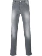 Kenzo Faded Slim-fit Jeans, Men's, Size: 32, Grey, Cotton/spandex/elastane