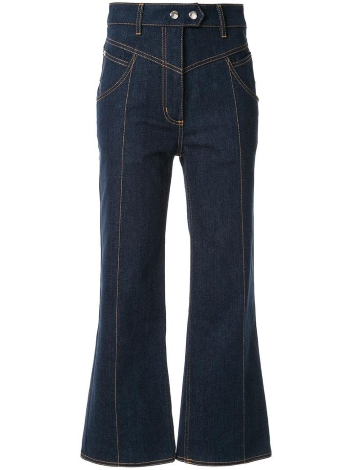 Ellery Eureka Flared Cropped Jeans - Blue