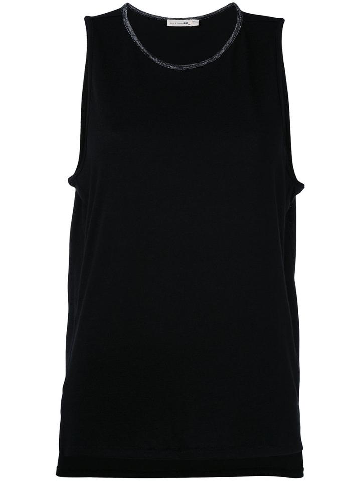 Rag & Bone - Classic Tank Top - Women - Polyester/spandex/elastane/rayon - Xs, Black, Polyester/spandex/elastane/rayon