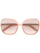 Chloe Eyewear - Nate Sunglasses - Women - Acetate/metal - 60, Pink/purple, Acetate/metal