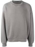 T By Alexander Wang Oversized Sweatshirt, Men's, Size: Large, Grey, Cotton/polyester