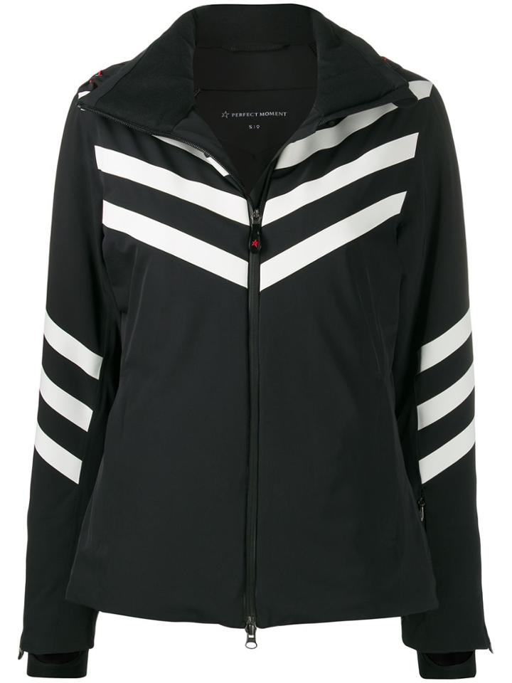 Perfect Moment Chevron Stripe Jacket - Black