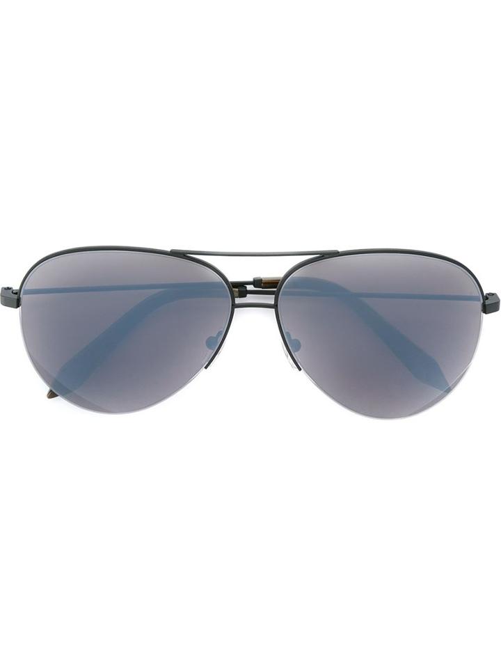 Victoria Beckham 'classic Victoria' Aviator Sunglasses, Women's, Black, Metal (other)/acetate