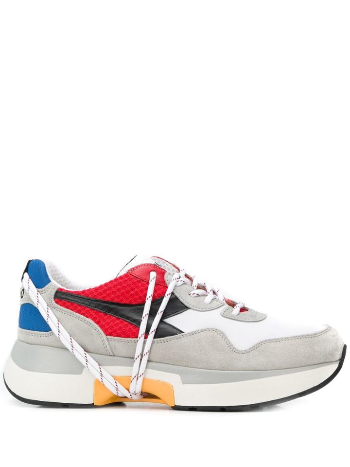 Diadora Contrasting Panel Sneakers - White