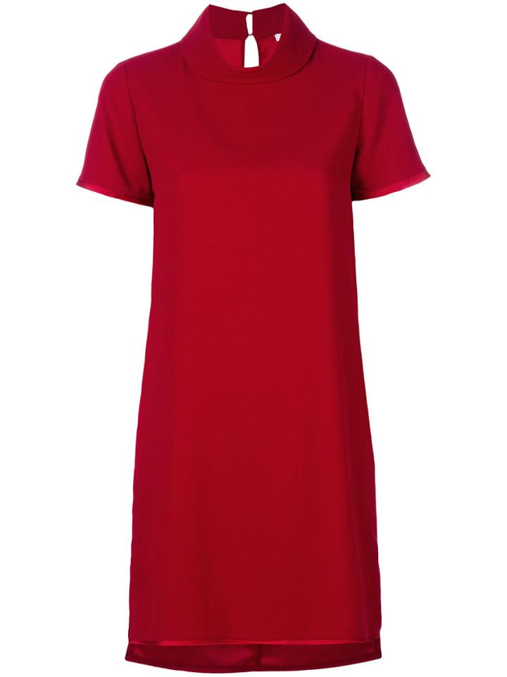 P.a.r.o.s.h. Poseidon Roll Neck Dress - Red