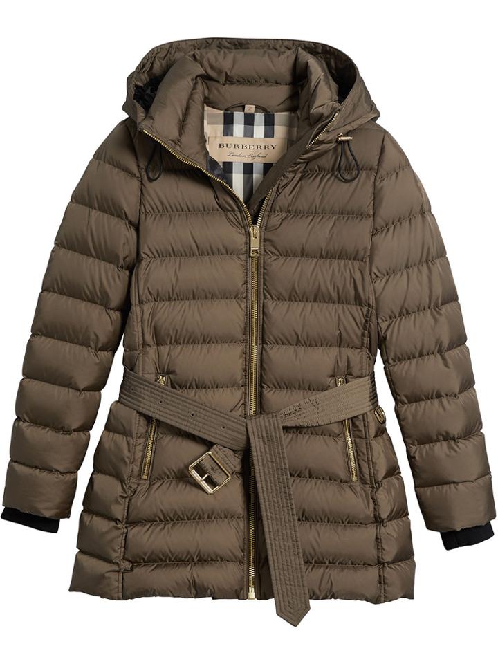 Burberry Puffer Hooded Jacket - Grey