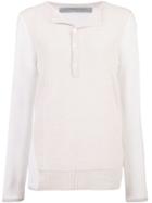 Raquel Allegra Colour Block Henley Top - Nude & Neutrals
