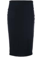 Patrizia Pepe Fitted High-waisted Skirt - Black