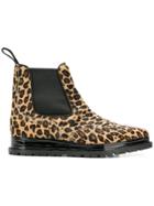 Sacai Leopard Print Chelsea Boots - Black
