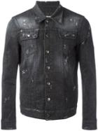 Dsquared2 Microstudded Denim Jacket, Men's, Size: 48, Black, Cotton/spandex/elastane/aluminium