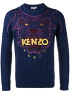 Kenzo 'tiger' Jumper, Men's, Size: Medium, Blue, Cotton/wool