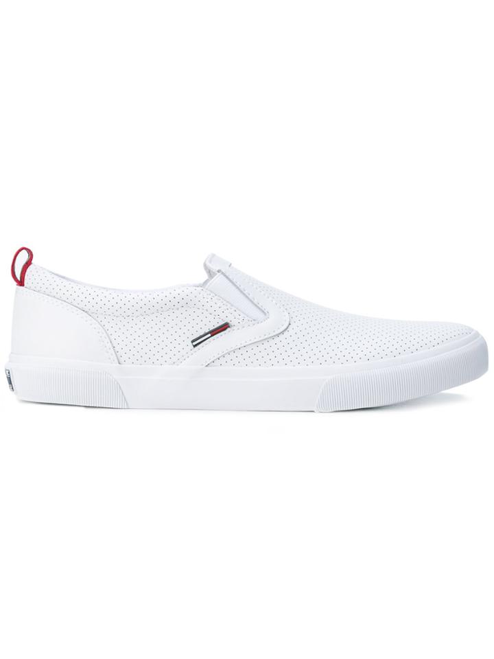 Tommy Hilfiger Perforated Slip-on Sneakers - White
