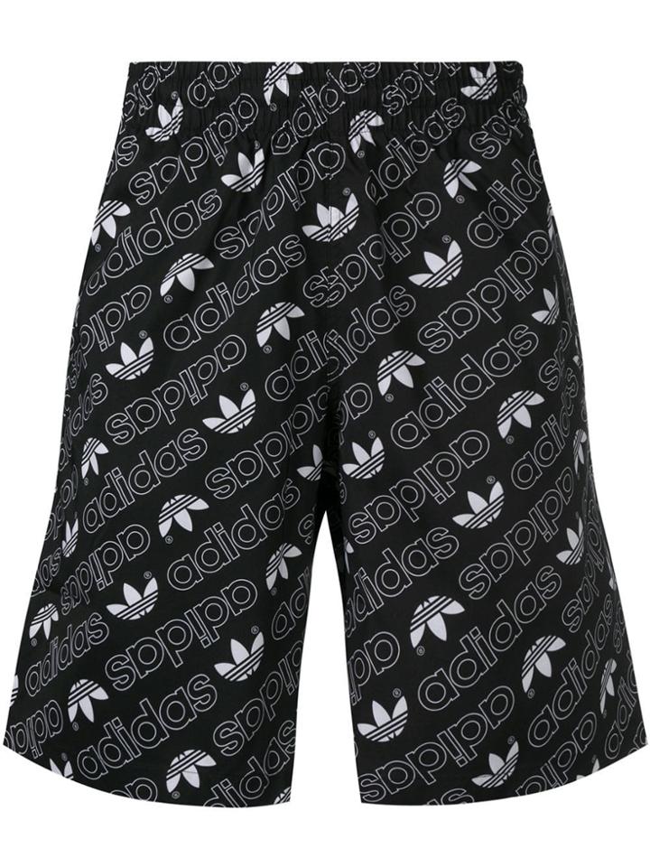 Adidas Monogram Swim Shorts - Black