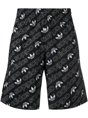 Adidas Monogram Swim Shorts - Black