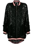 Martha Medeiros Heidi Lace Bomber Jacket - Black