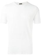 Zanone Round Neck T-shirt, Men's, Size: 56, White, Cotton