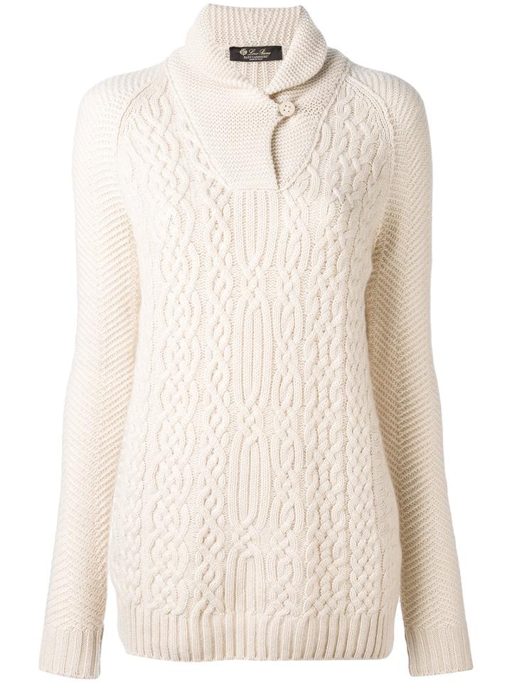 Loro Piana - Cable Knit Jumper - Women - Cashmere - 38, White, Cashmere