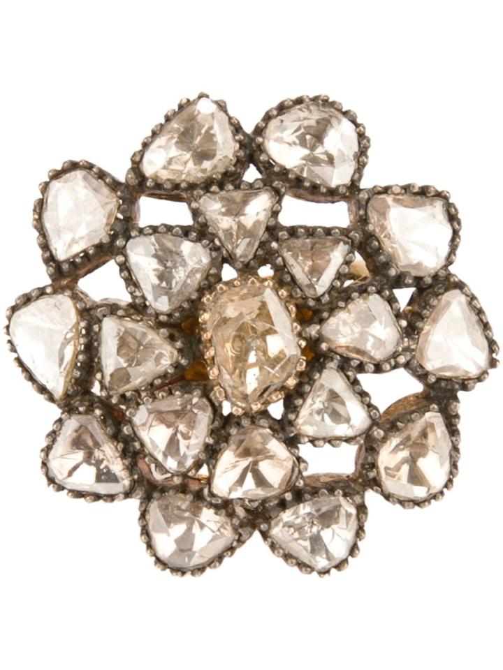 Petralux Vintage Style Flower Ring - Metallic