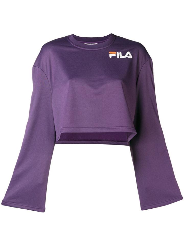 Fila Popper Sleeve Sweatshirt - Purple