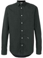 Diesel Cross Detail Printed Shirt, Men's, Size: Small, Black, Cotton