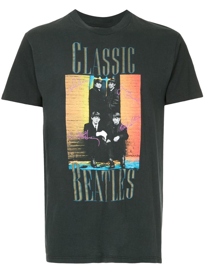 Fake Alpha Vintage Classic Beatles Print T-shirt - Black