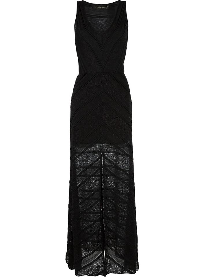 Cecilia Prado Knit Maxi Dress, Women's, Size: G, Black, Viscose/acrylic/polyester