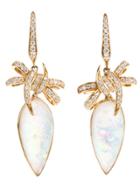 Stephen Webster 'forget Me Knot' Quartz And Diamond Bow Earrings -