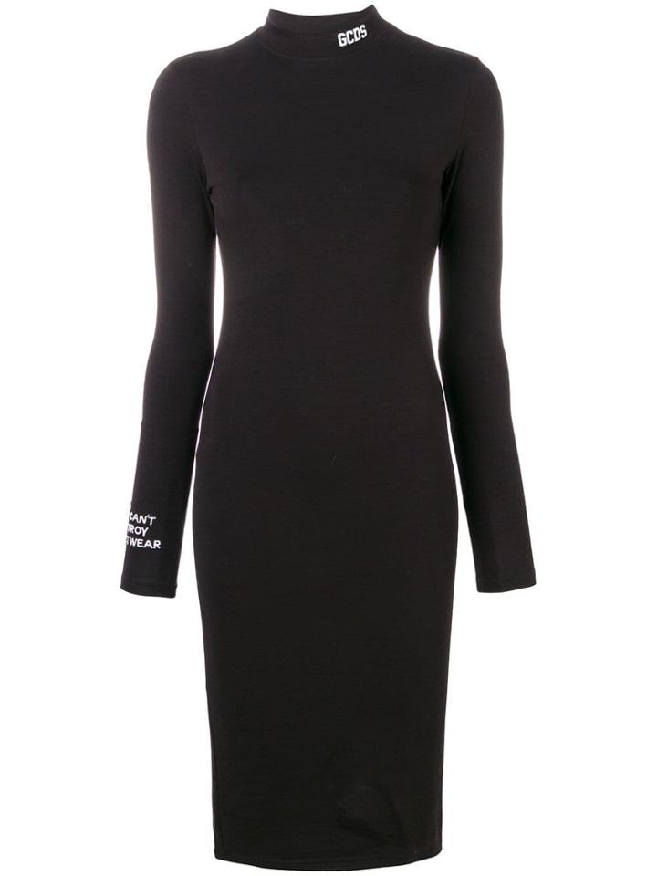 Gcds Fitted Silhouette Dress - Black