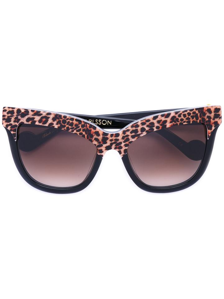 Anna Karin Karlsson Leopard Print Sunglasses - Black