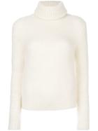Saint Laurent Roll Neck Jumper - White