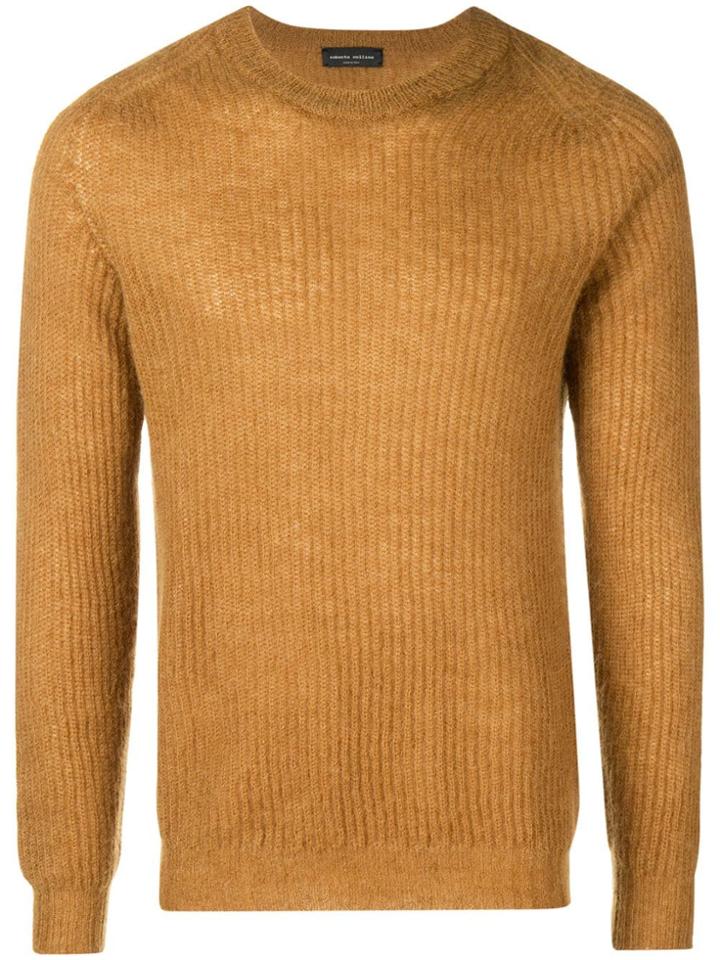 Roberto Collina Ribbed Knitted Sweater - Yellow