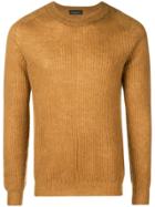 Roberto Collina Ribbed Knitted Sweater - Yellow