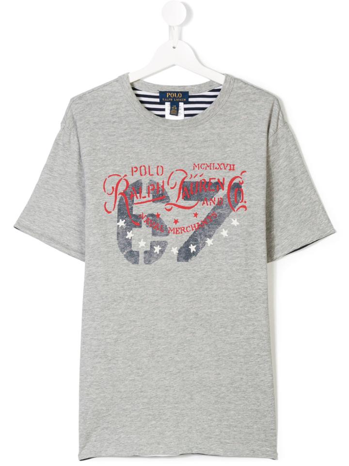 Ralph Lauren Kids Teen Printed T-shirt - Grey