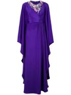 Emilio Pucci Embroidered Ruffle Gown - Pink & Purple