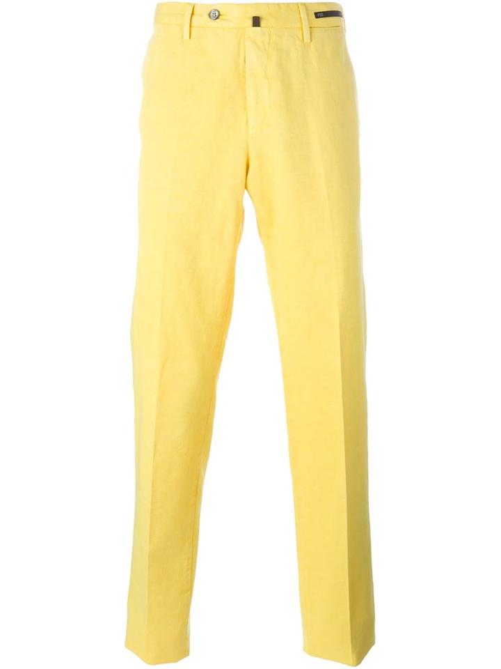 Pt01 Classic Chinos, Men's, Size: 50, Yellow/orange, Cotton/linen/flax